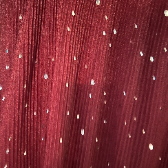 Long Sleeve Maxi Dress with Slit Red - Picture 2 of 5